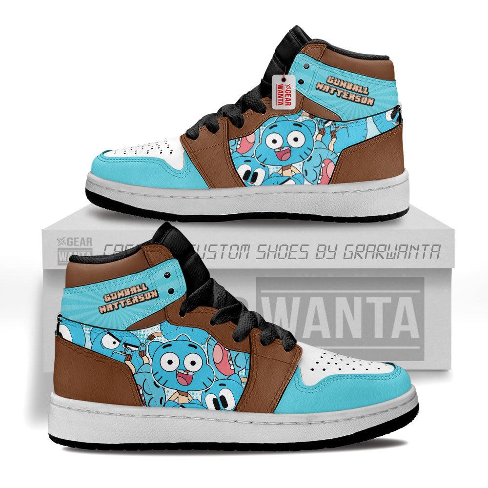 Gumball Watterson Kid J1s Sneakers Cartoon Collection Grabiiva