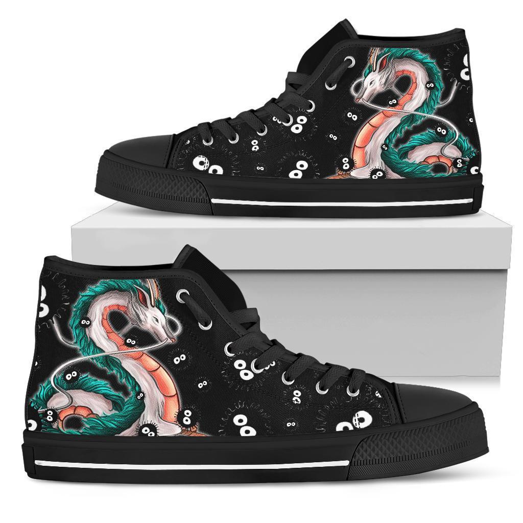 Haku Spirited Away Sneakers Ghibli High Top Shoes Custom Grabiiva