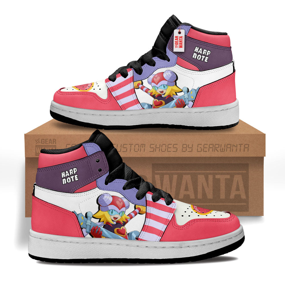 Harp Note Mega Man Kid J1s Sneakers Custom For Kids Grabiiva