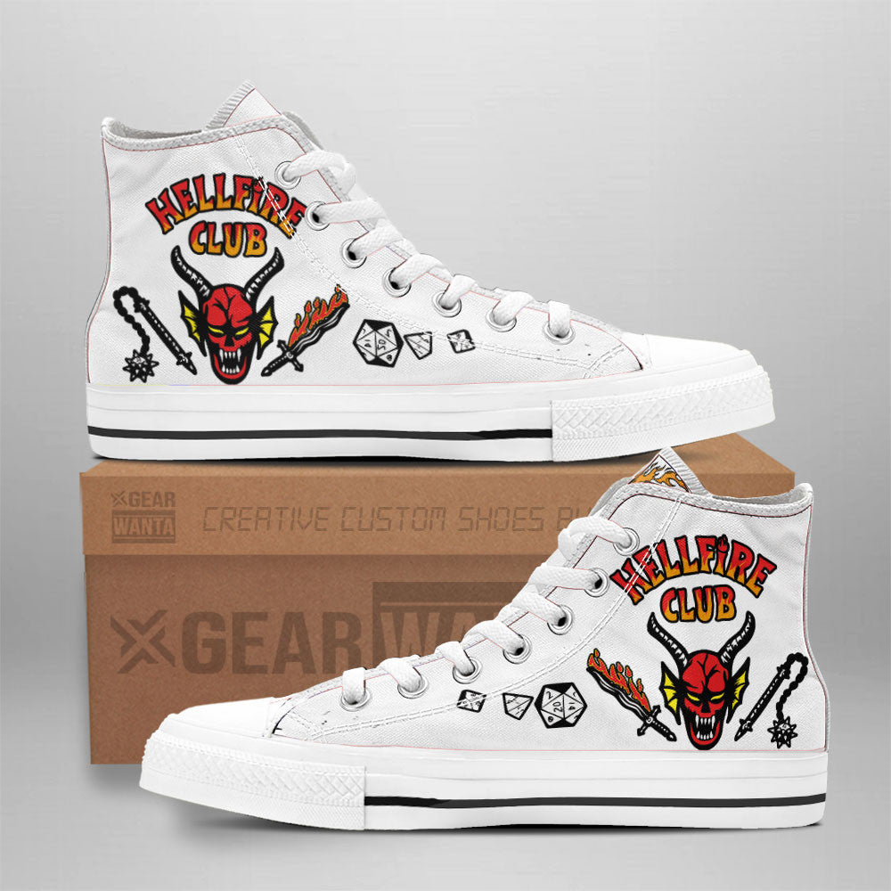 Hellire Club High Top Shoes Custom Stranger Things Sneakers Grabiiva