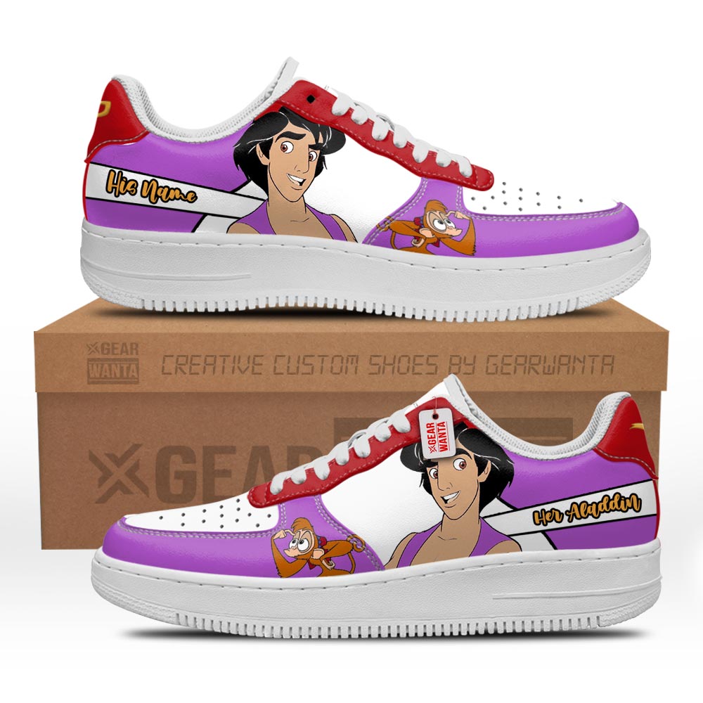 Her Aladdin Air Sneakers His and Her Personalized Collection Grabiiva