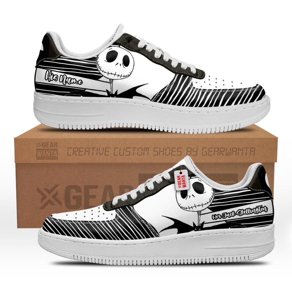 Her Jack Skellington Air Sneakers His and Her Personalized Collection Grabiiva