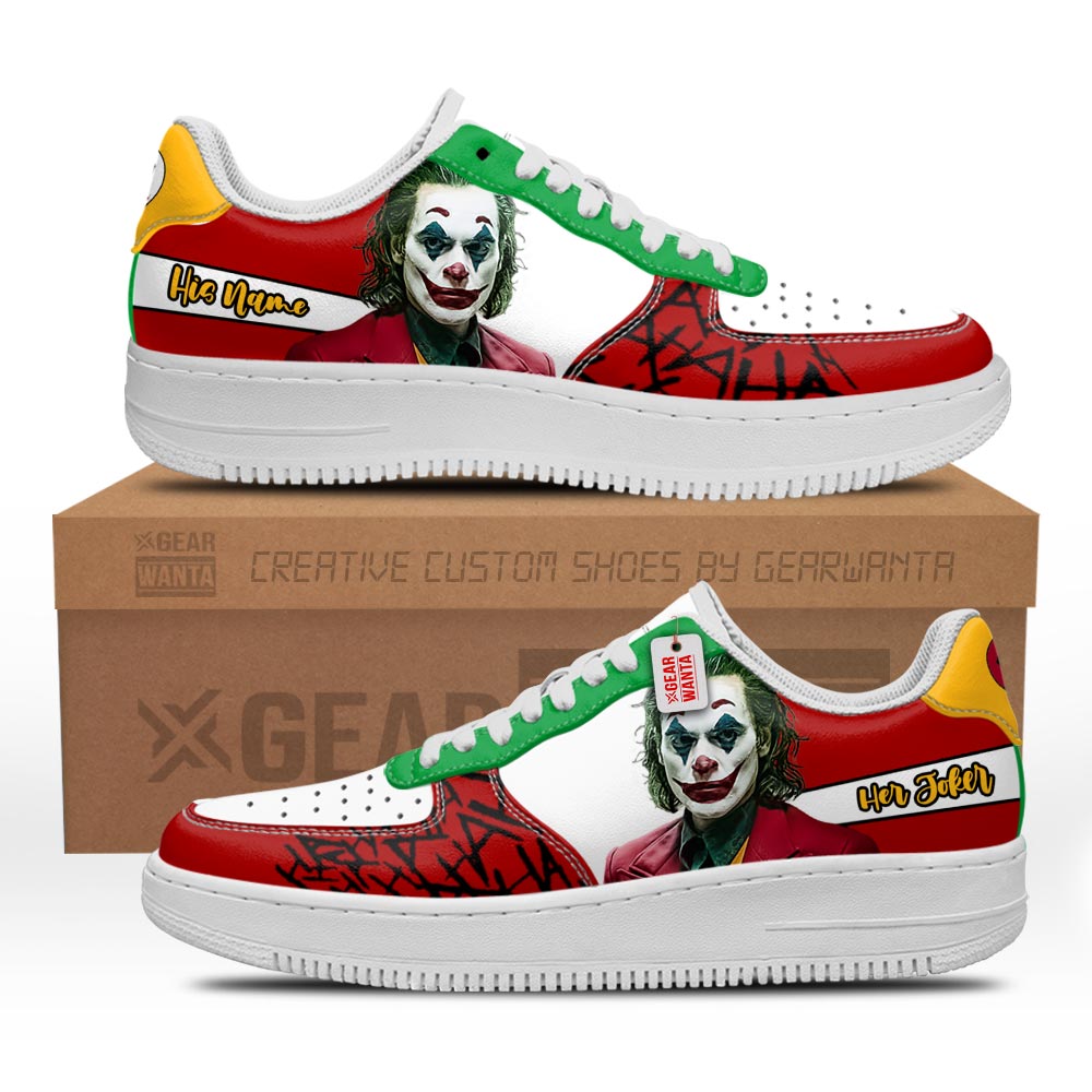 Her Joker Air Sneakers His and Her Personalized Collection Grabiiva