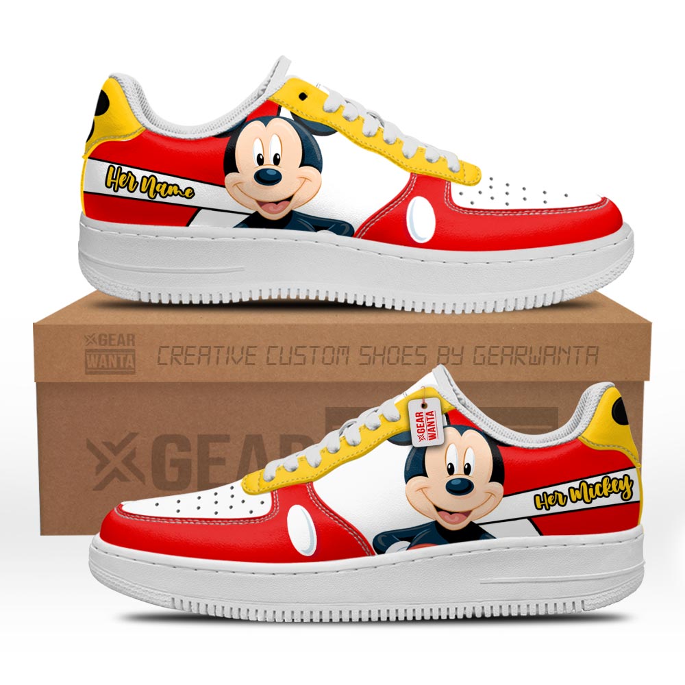 Her Mickey Air Sneakers His and Her Personalized Collection Grabiiva