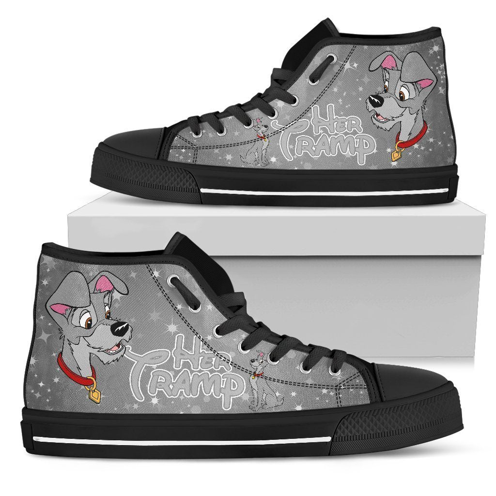 Her Tramp His Lady Sneakers Couple High Top Shoes Gift Grabiiva