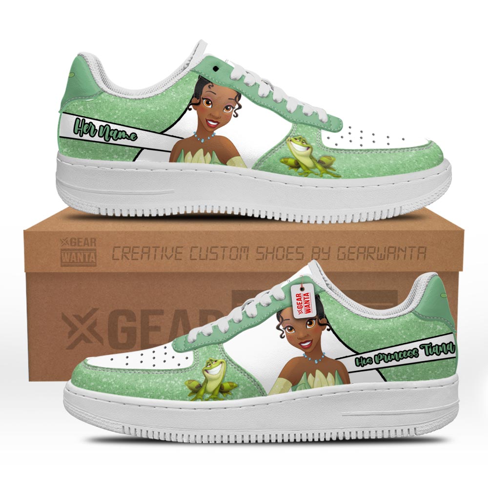 His Princess Tiana Air Sneakers Personalized Name Grabiiva