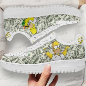 Homer Simpson Air Sneakers Custom Simpson Cartoon Shoes Grabiiva