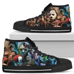 Horror Characters High Top Shoes Custom For Horror Fans Grabiiva