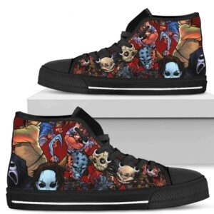 Horror Characters High Top Shoes Grabiiva