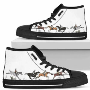 Horse Riding Lover Women's High Top Shoes Grabiiva