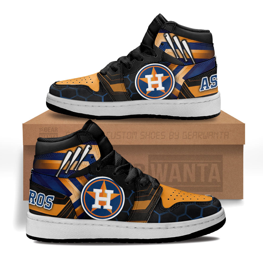 Houston Astros Kid J1s Sneakers Custom Grabiiva