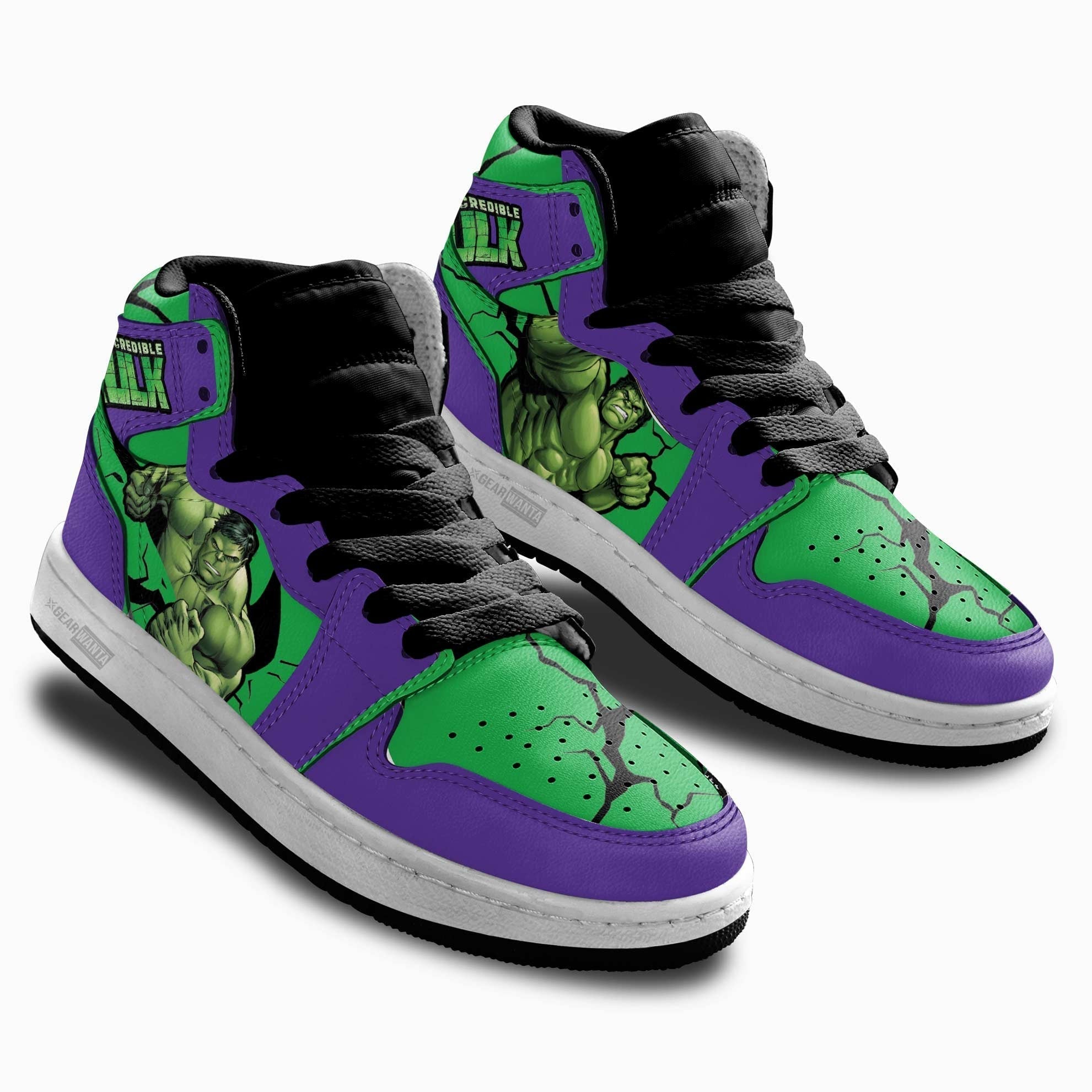 Hulk Kids J1 Sneakers Custom Shoes For Kids Grabiiva