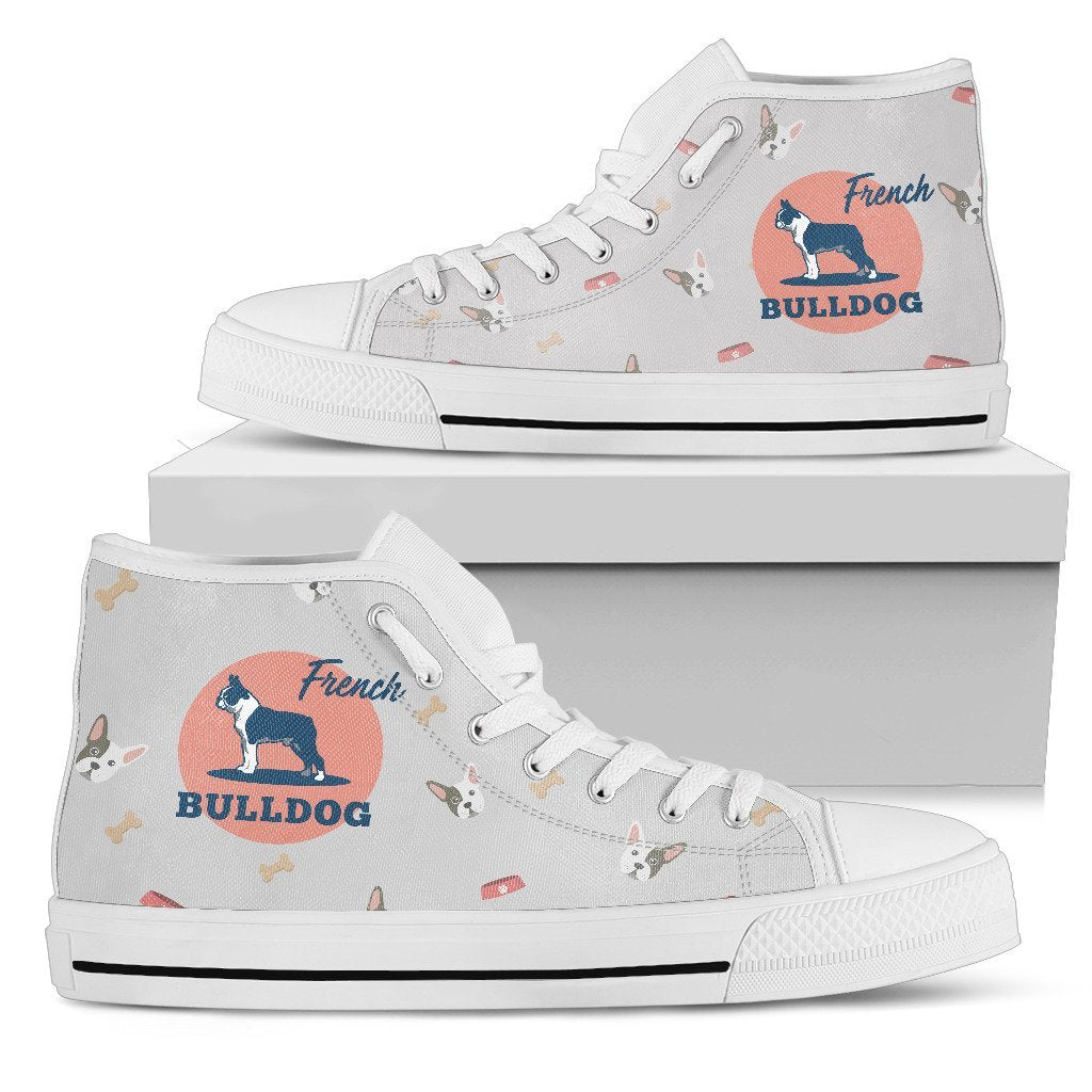I Love French Bulldog Sneakers High Top Grabiiva