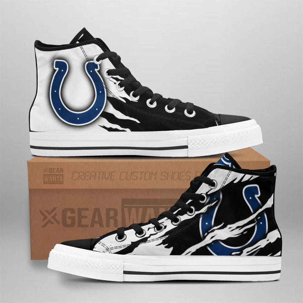 Indianapolis Colts High Top Shoes Custom For Fans Grabiiva