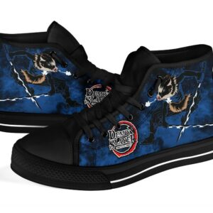 Inosuke Sneakers Demon Slayer High Top Shoes Anime Fan MN20 Grabiiva