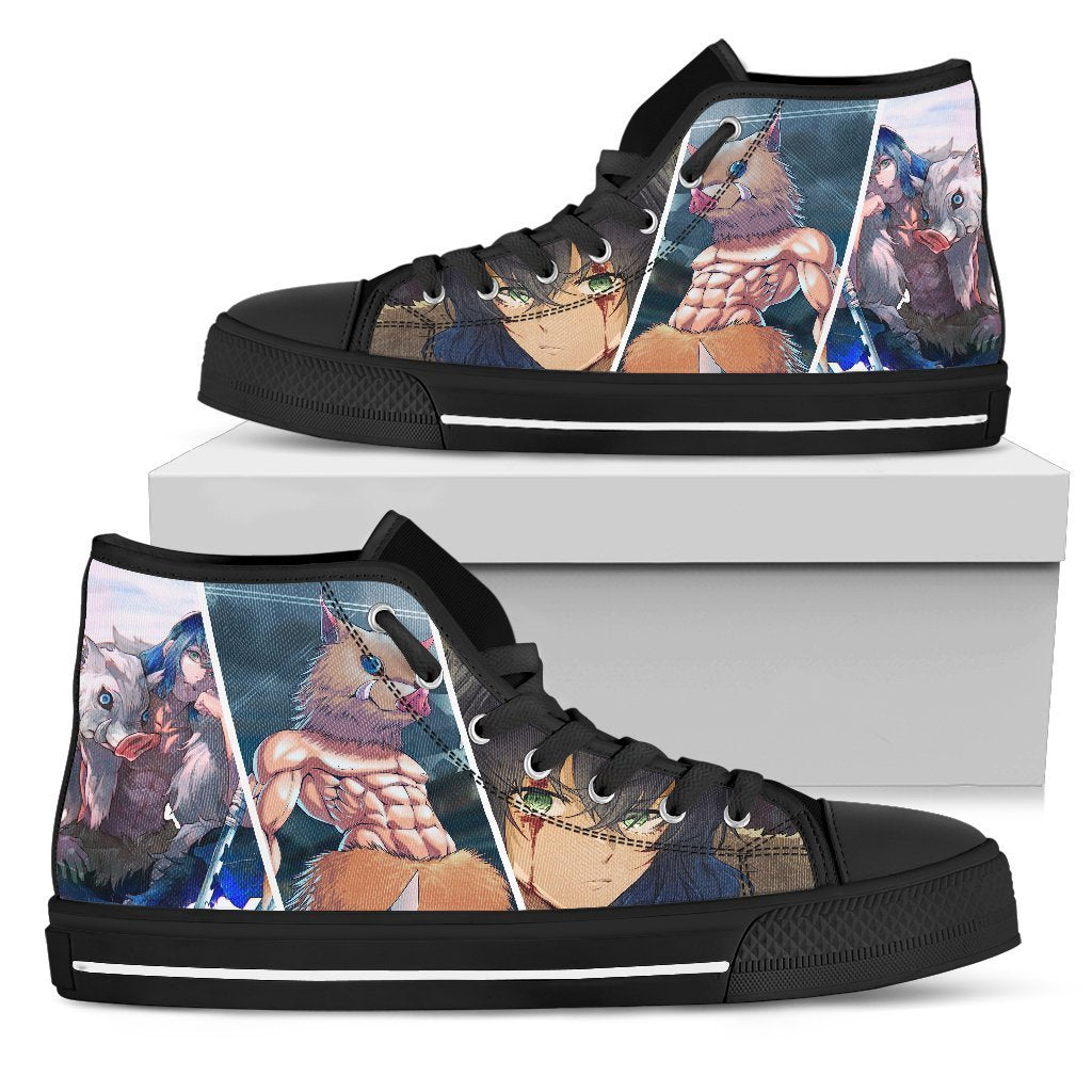 Inosuke Sneakers Kimetsu No Yaiba High Top Shoes Anime Fan MN19 Grabiiva