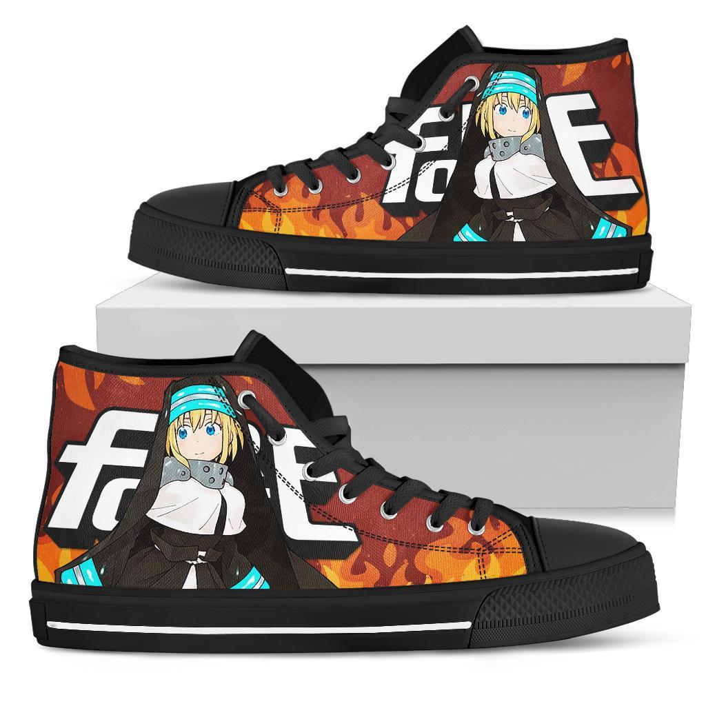 Iris Fire Force Sneakers Anime High Top Shoes Custom Idea PT20 Grabiiva