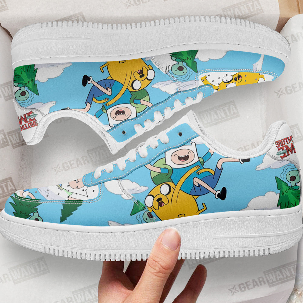 Jake and Finn Air Sneakers Custom Adventure Time Shoes Grabiiva