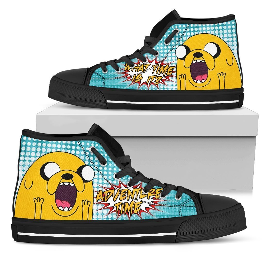 Jake The Dog Sneakers Adventure Time High Top Shoes Idea Gift Grabiiva