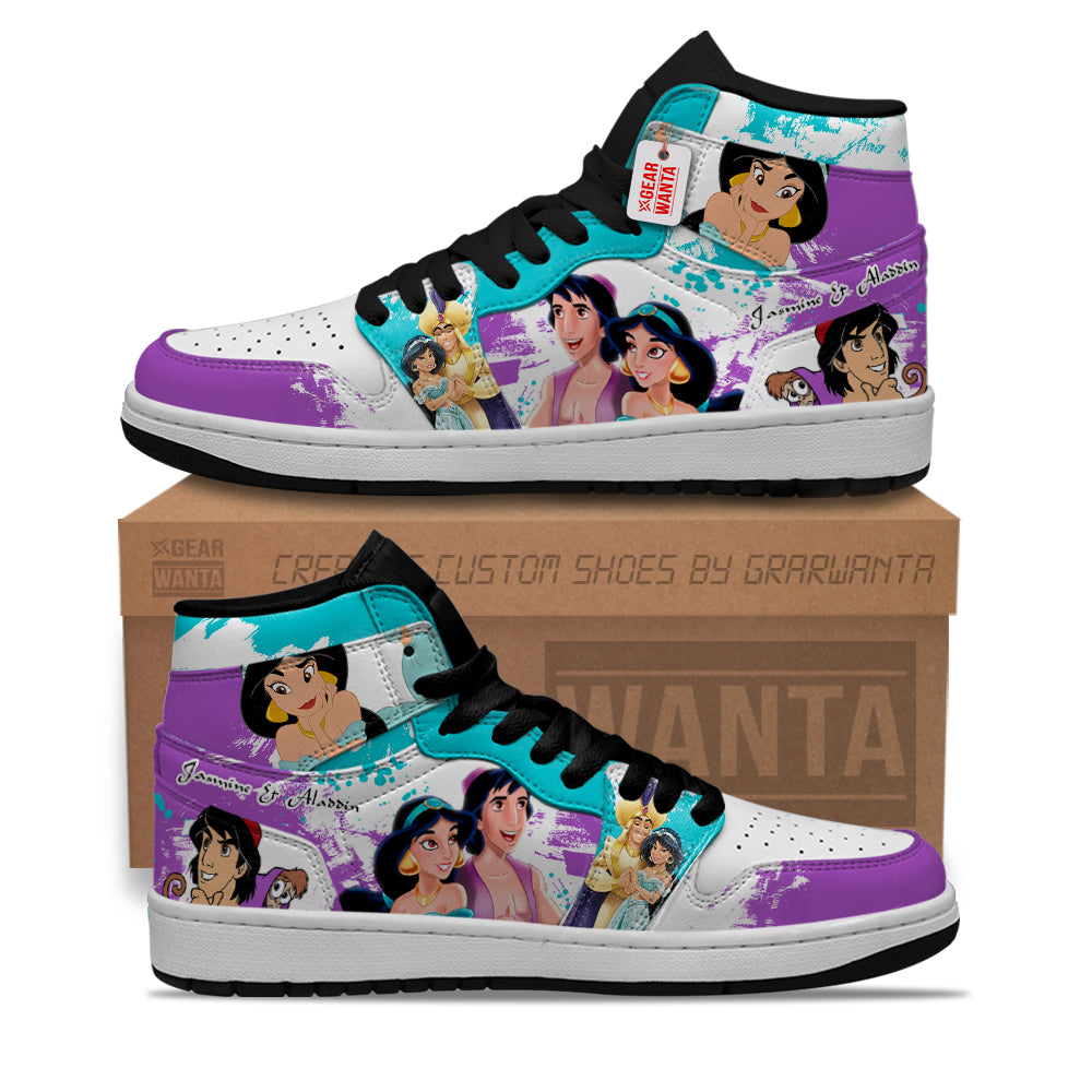Jasmine and Aladdin J1 Shoes Cartoon Collection  Grabiiva