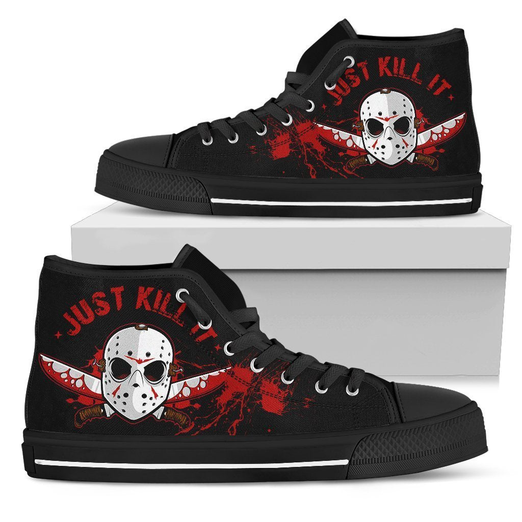 Jason Voorhees High Top Shoes Custom Just Kill It Horror Sneakers Grabiiva