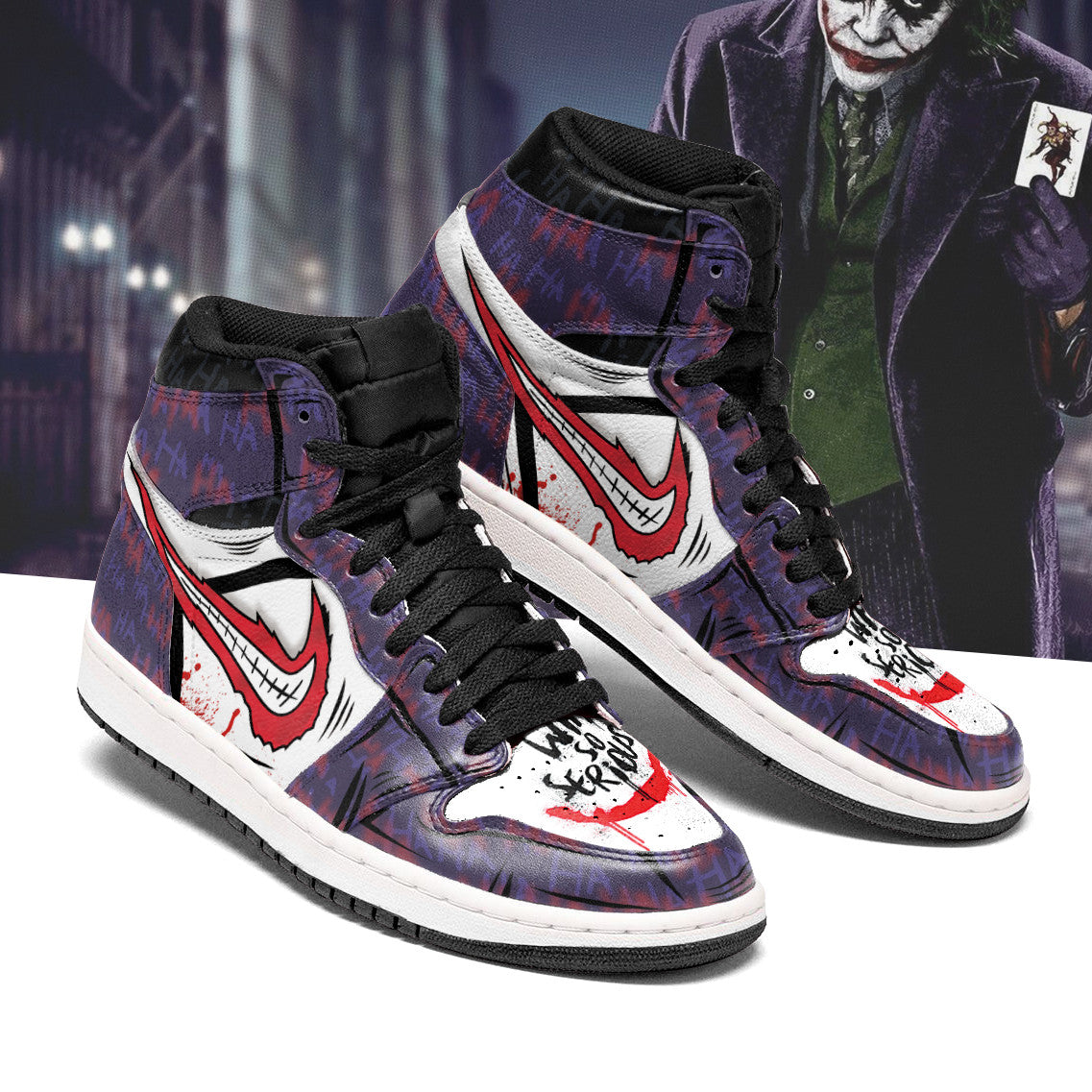 Joker Smile J1s Sneakers Why So Serious  Grabiiva