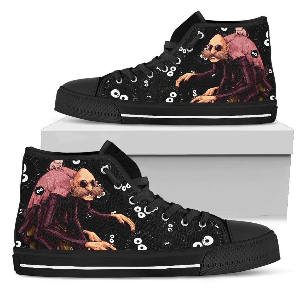 Kamaji Spirited Away Sneakers Ghibli High Top Shoes Custom Grabiiva