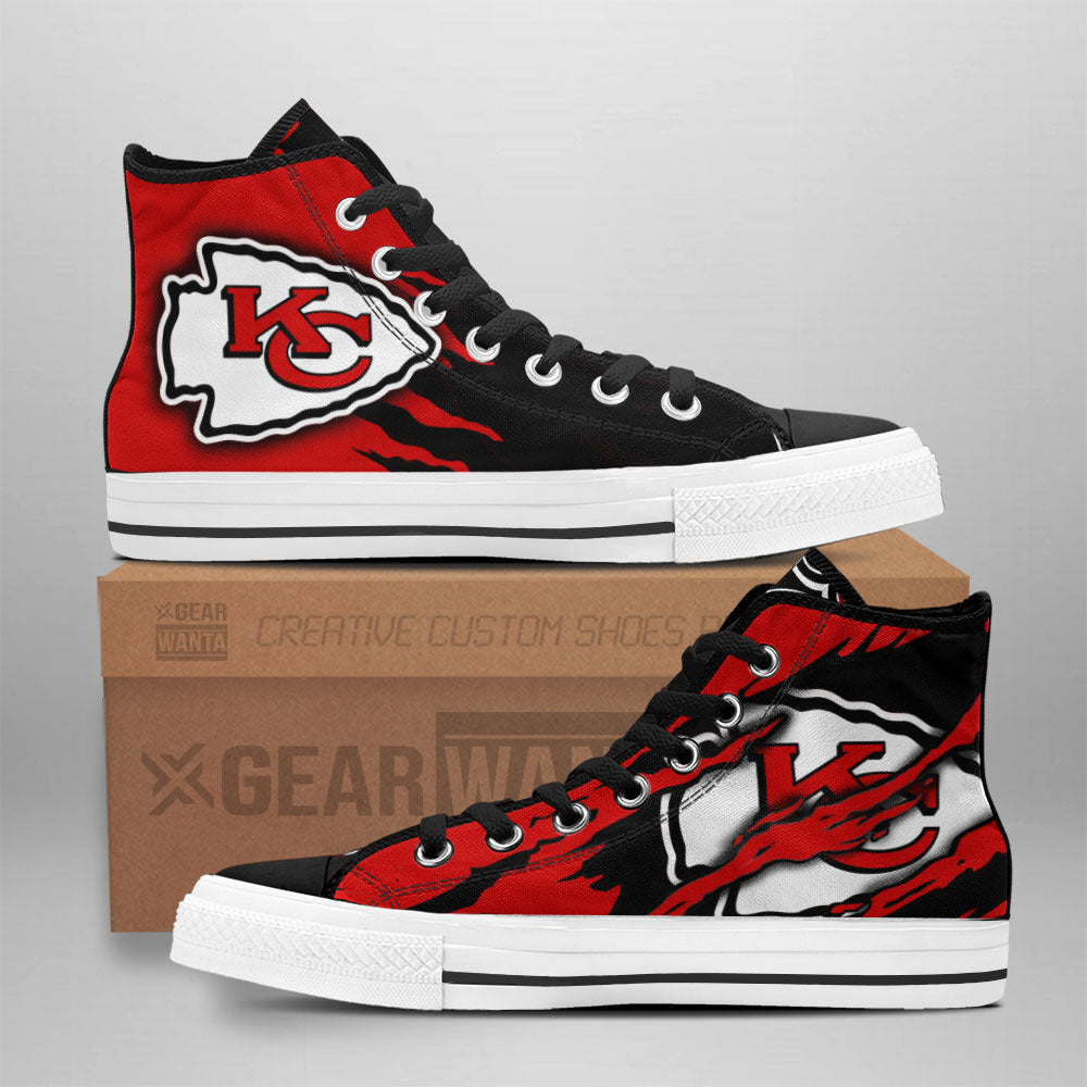 Kansas City Chiefs High Top Shoes Custom For Fans Grabiiva