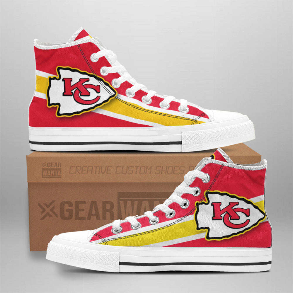 Kansas City Chiefs High Top Shoes Custom Grabiiva