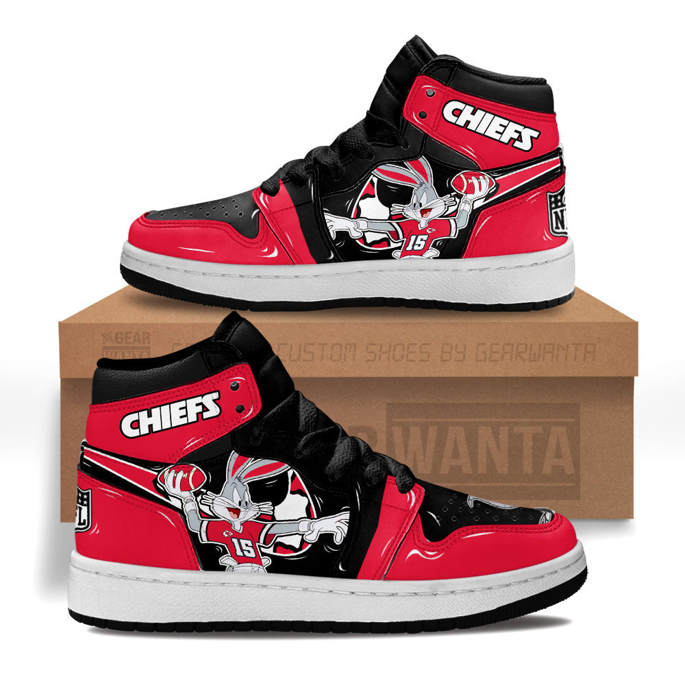 Kansas City Chiefs Kid J1s Sneakers Custom Grabiiva