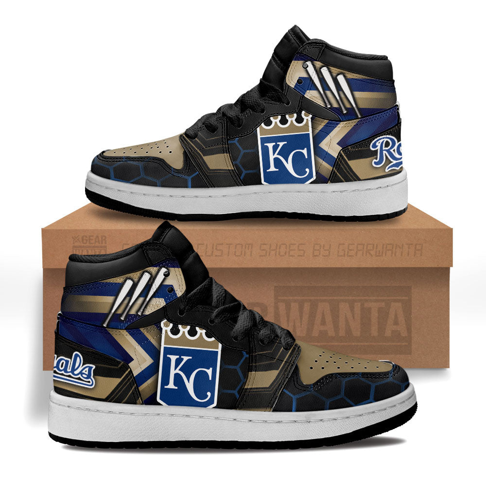 Kansas City Royals Kid J1s Sneakers Custom Grabiiva