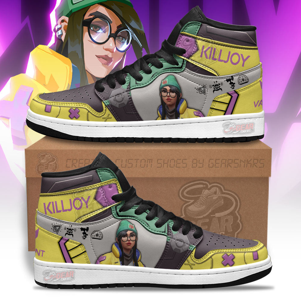 Killjoy Valorant Agent J1s Sneakers For Gamer MN13  Grabiiva
