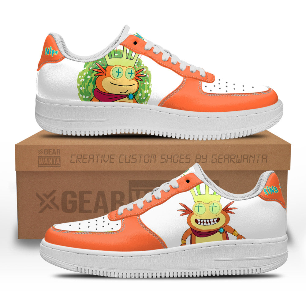 King Flippy Nips Rick and Morty Custom Air Sneakers QD13 Grabiiva