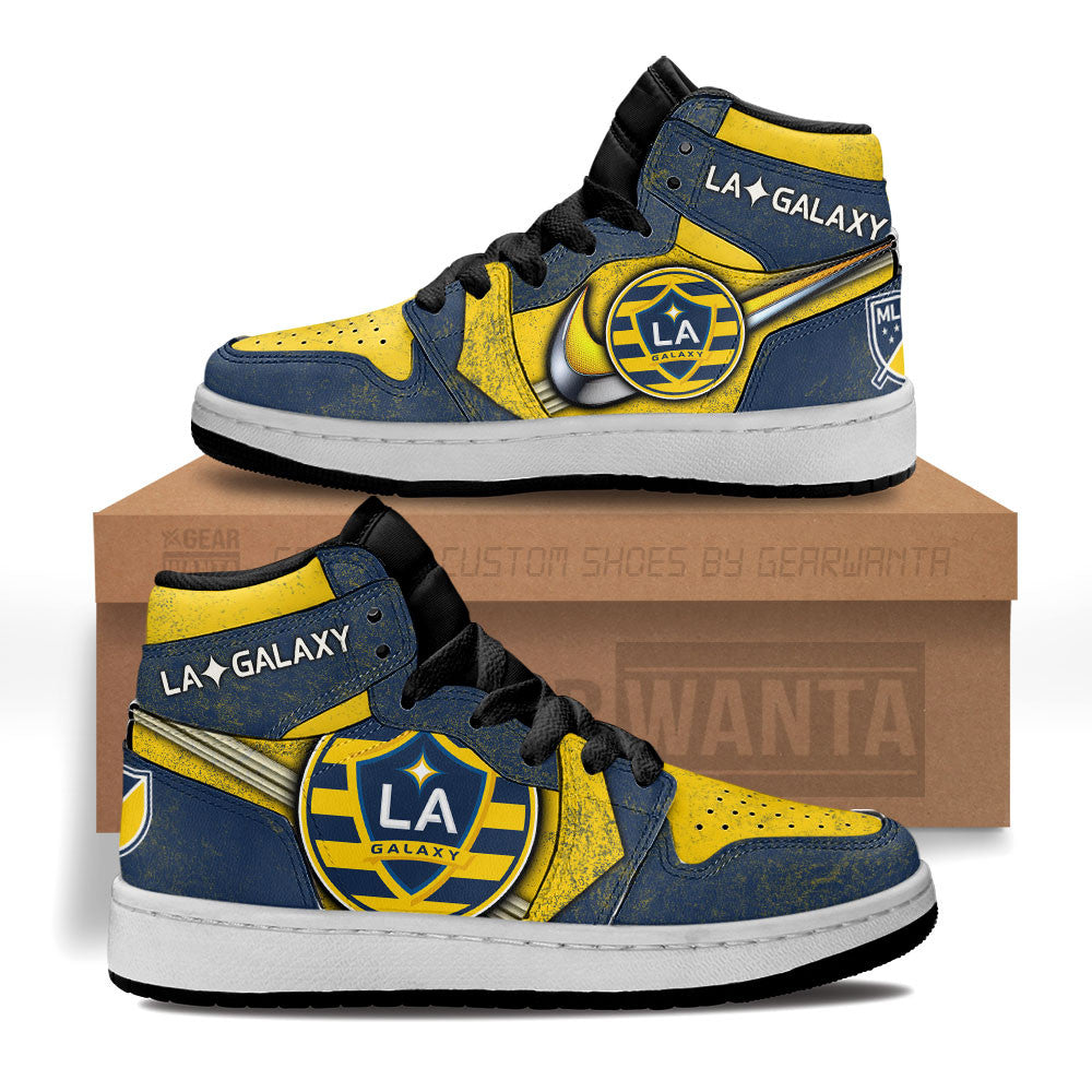 LA Galaxy Kid J1 Sneakers Custom Shoes For Kids Grabiiva
