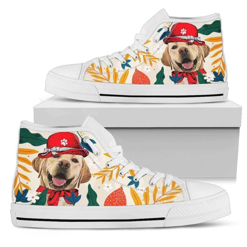 Labrador Retriever Dog Sneakers Women High Top Shoes Funny Grabiiva