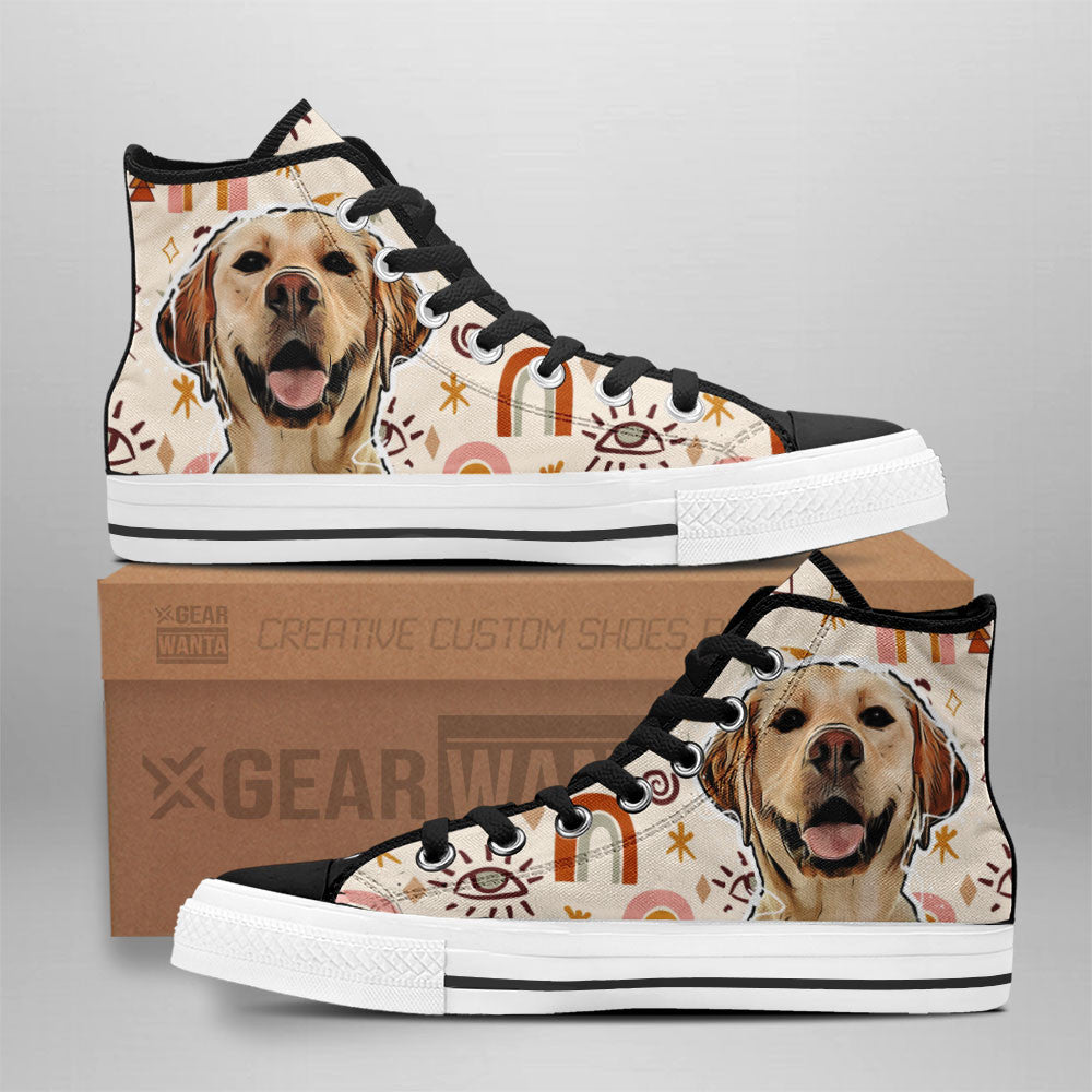Labrador Retriever High Top Shoes Custom Boho Grabiiva