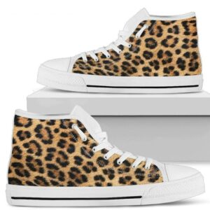Leopard Fur Print Women's High Top Shoes Funny Gift Idea Grabiiva