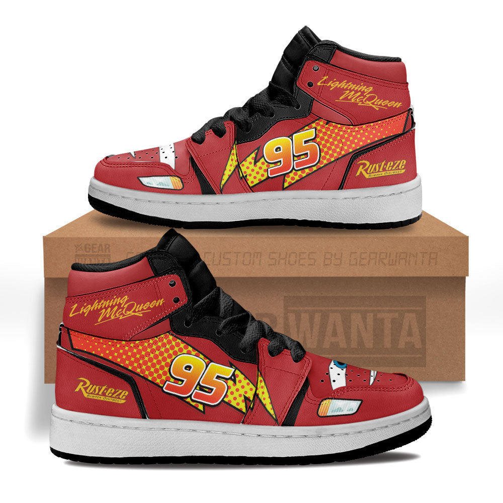 Lightning McQueen Kid J1s Sneakers 95 Cars Grabiiva