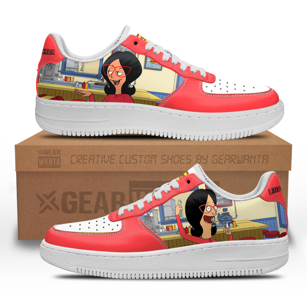 Linda Belcher Bob's Burger Custom Air Sneakers QD12 Grabiiva