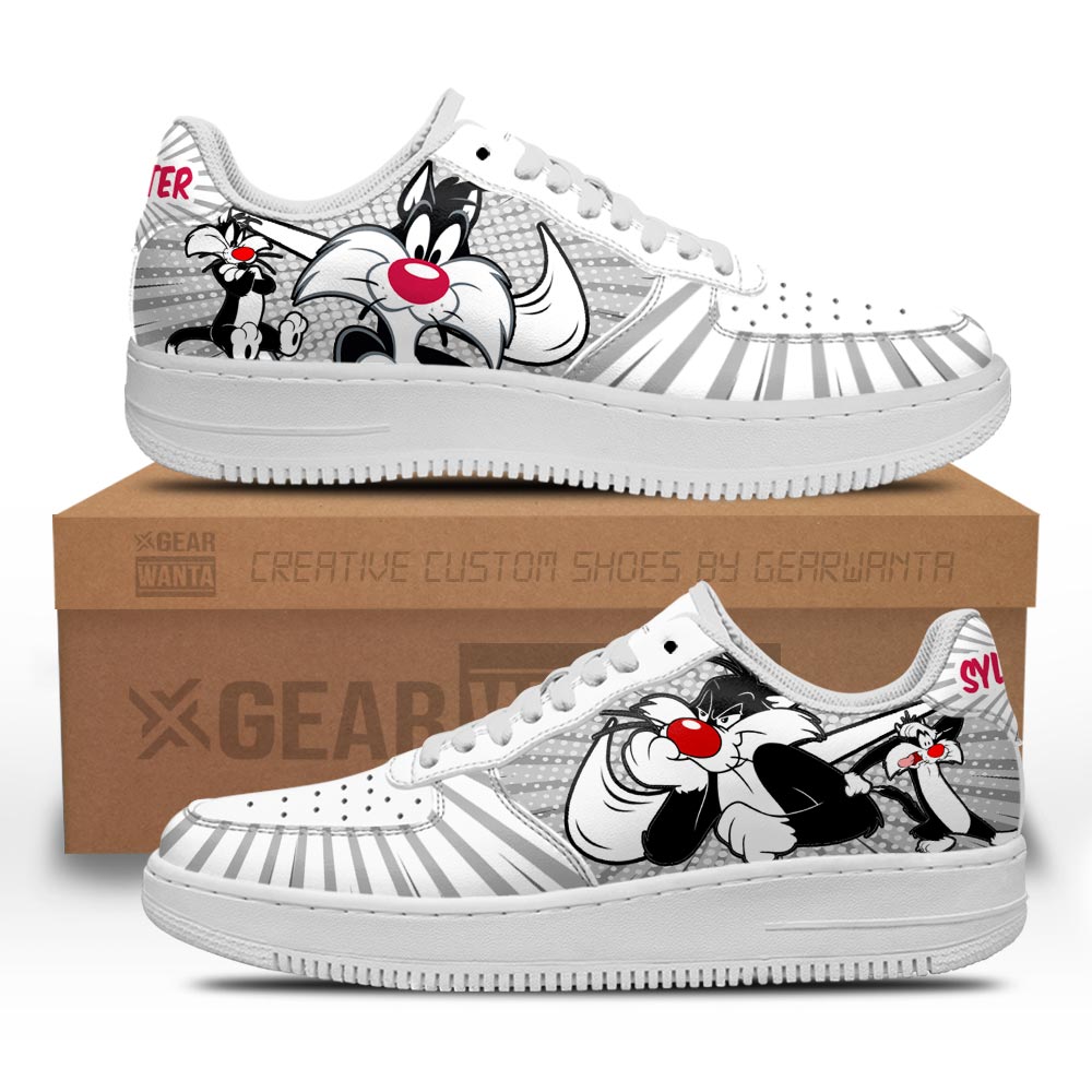 Looney Tunes Sylvester Air Sneakers Custom Grabiiva