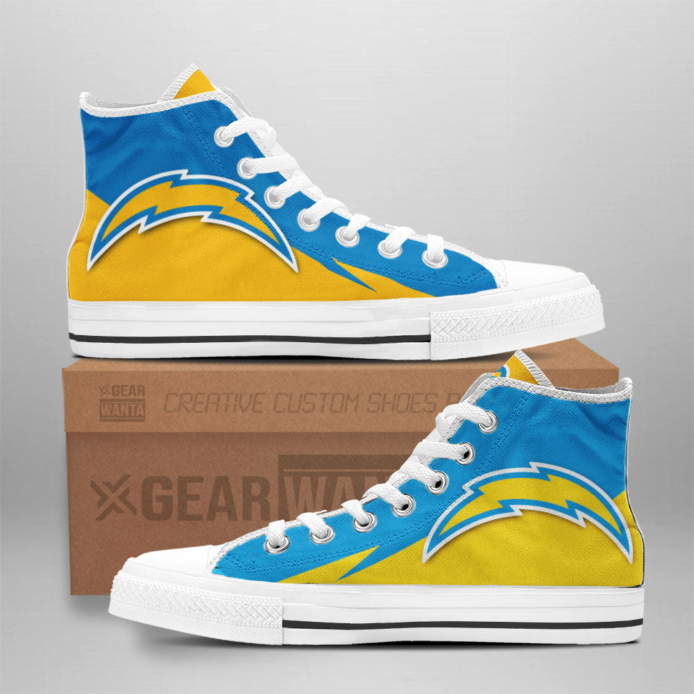 Los Angeles Chargers High Top Shoes Custom Grabiiva