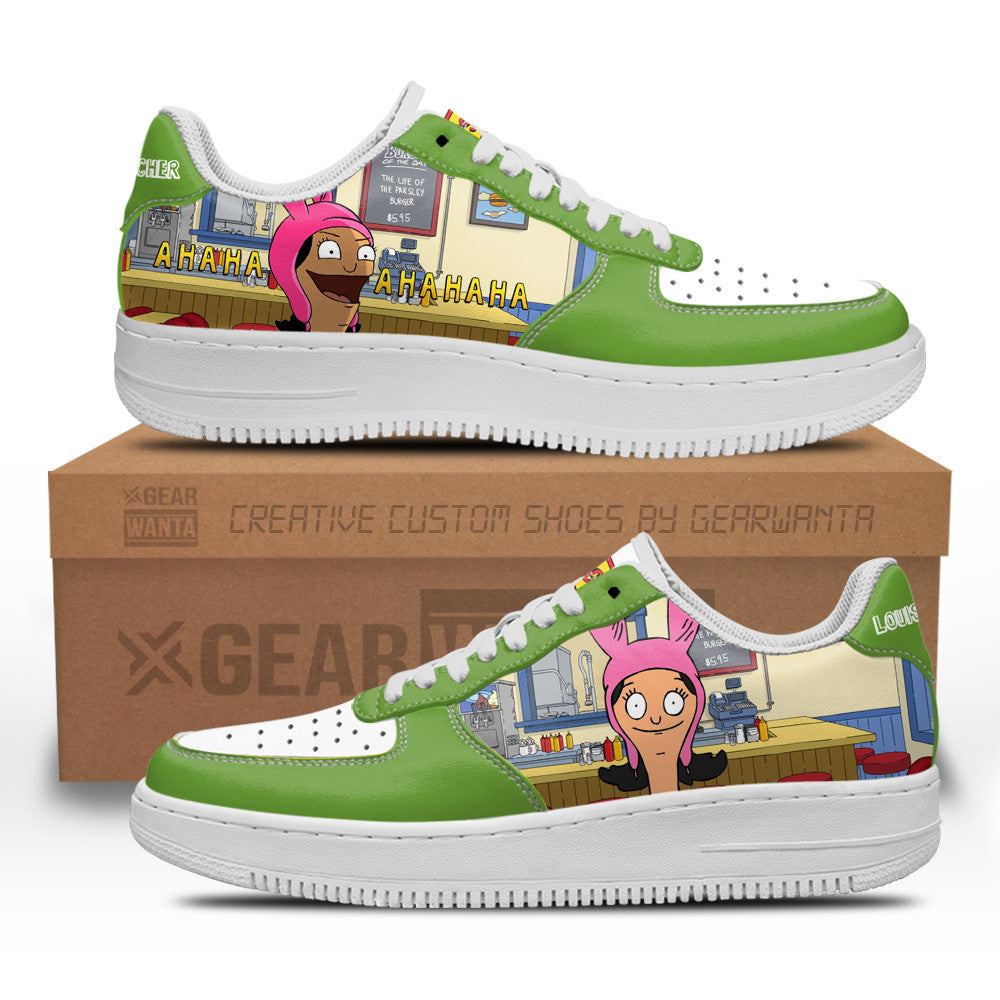 Louise Belcher Bob's Burger Custom Air Sneakers QD12 Grabiiva