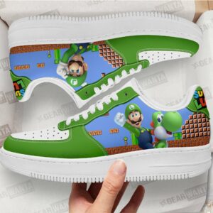 Luigi Super Mario Air Sneakers Custom For Gamer Shoes Grabiiva