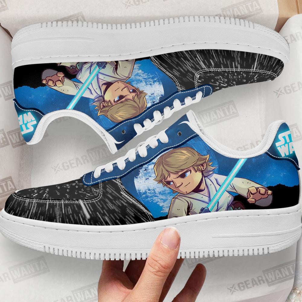 Luke Skywalker Air Sneakers Custom Star Wars Shoes Grabiiva