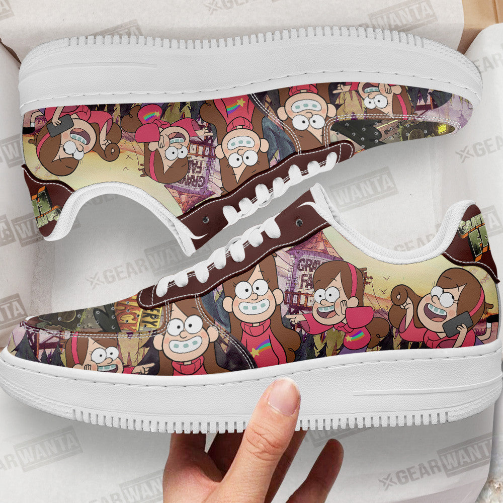 Mabel Pines Gravity Falls Air Sneakers Custom Cartoon Shoes Grabiiva
