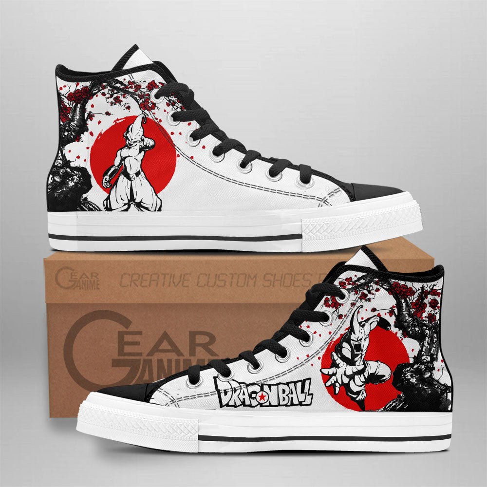 Majin Boo High Top Shoes Custom Dragon Ball Anime Sneakers Japan Style Grabiiva
