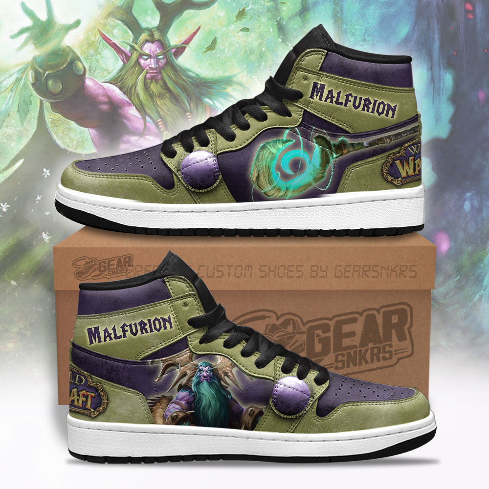 Malfurion J1s Sneakers World of Warcraft J1s Sneakers For Gamer  Grabiiva