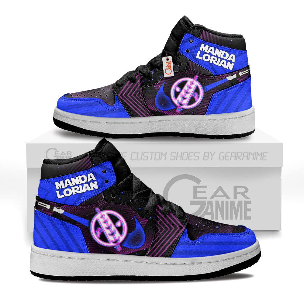Mandalorian Kids J1s Sneakers Custom Kid J1s Sneakers Grabiiva