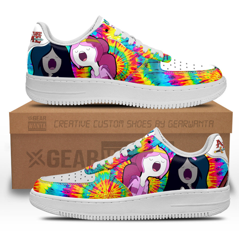 Marceline and Princess Bubblegum Air Sneakers Custom Adventure Time Tie Dye Grabiiva