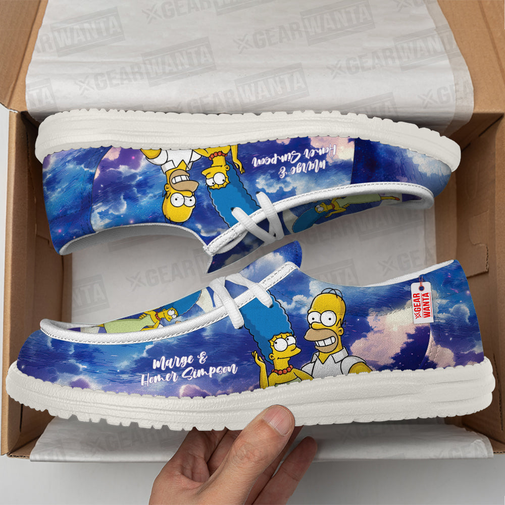 Marge and Homer Simpson Loafer Shoes Grabiiva